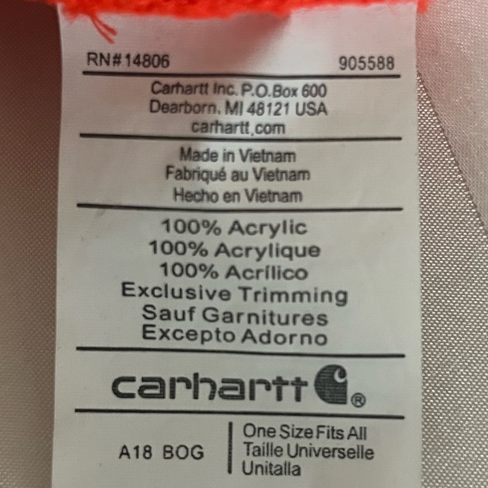Carhartt Acrylic Watch Hat - Picture 2 of 2